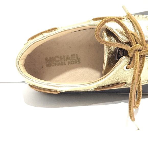 Michael Kors Hyde Waterproof Duck Shoe Pale Gold 6 - Picture 11 of 13